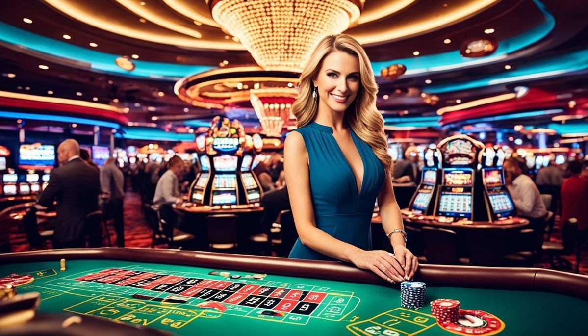 Antarmuka aplikasi mobile gudang 4d menampilkan daftar sportsbook Liga 1 dan opsi permainan kasino dealer langsung